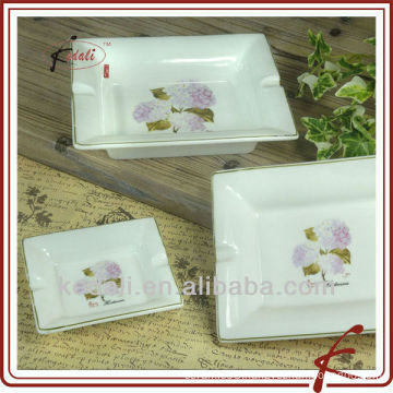 rectangular ceramic ashtray set